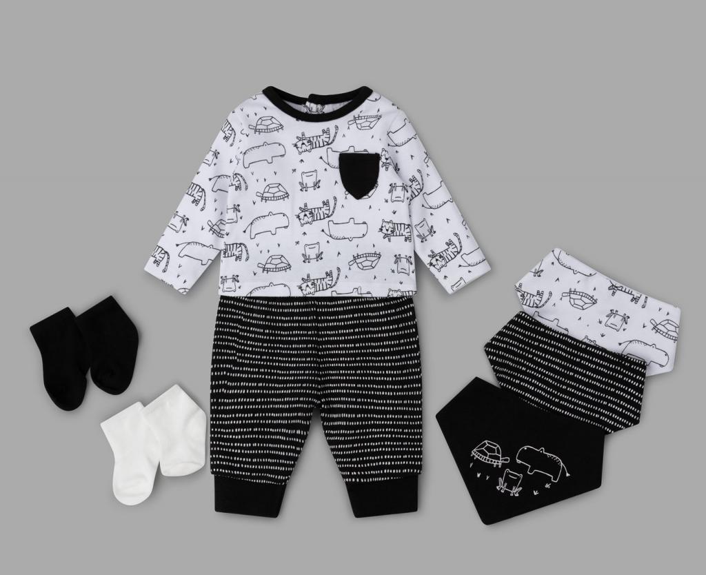 Lily & Jack China * LJ21442 Monochrome Seven Piece ( 0-18 months)