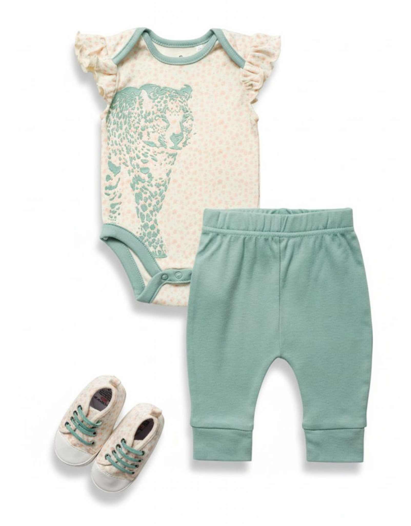 Lily & Jack B04172 * LJB04169-G Leopard Set with Shoes (0-9 months)