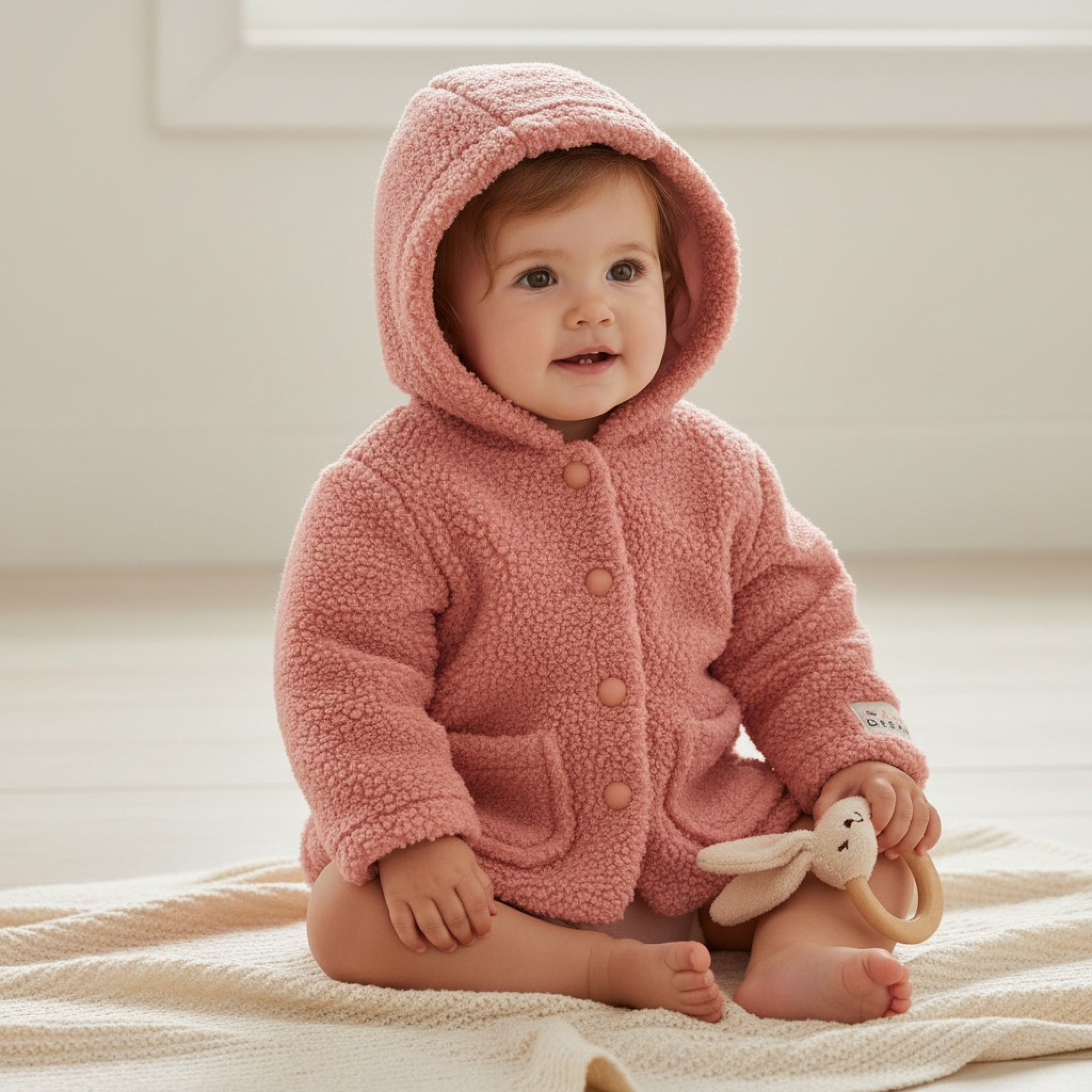 Lily & Jack China * LJC05819P Teddy Fleece Jacket (3-18 months)