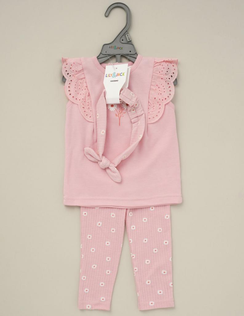 Lily & Jack D06820 * LJD06820 Daisy Ribbed Legging Set ( 9-24 months)