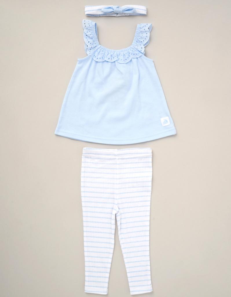 Lily & Jack D07212  LJD07212 Broderie Anglaise Ribbed Legging Set ( 9-24 months)