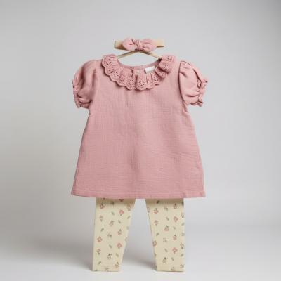 Lily & Jack F09832 NB 5056756554514 LJF09832-AP Muslin Floral Leggings Set (0-9 months)