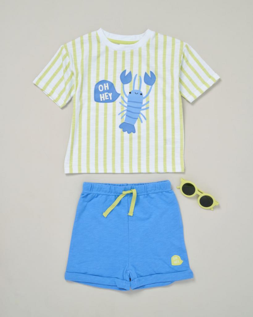 Lily & Jack F10224 INF 5056756555436 LJF10023B Hey Lobster Sun Glasses and Shorts Set (12-24 Months)