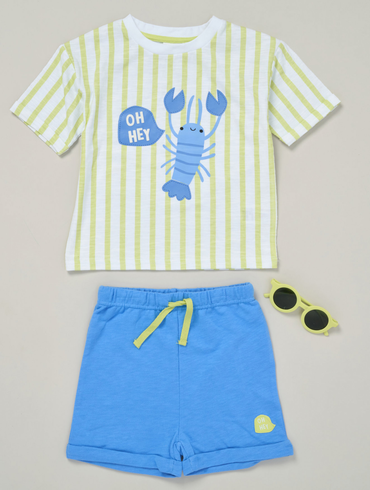 Lily & Jack F10224 INF 5056756555436 LJF10023B Hey Lobster Sun Glasses and Shorts Set (12-24 Months)