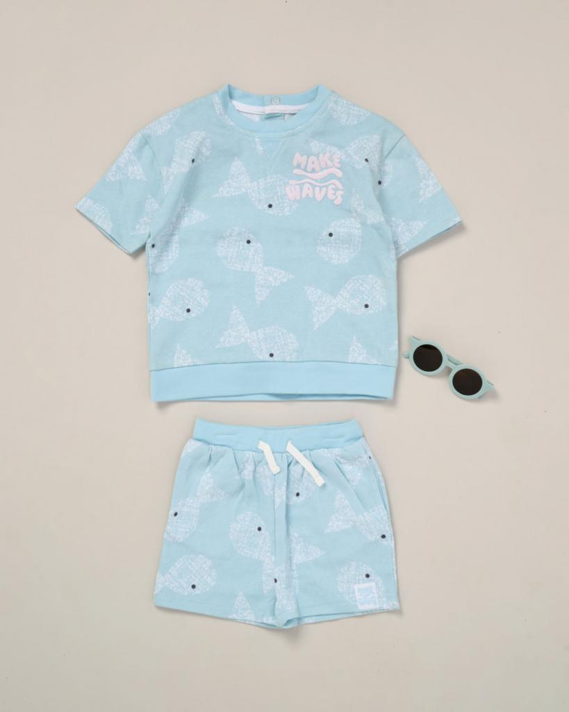 Lily & Jack F10224 TOD 5056756556310 LJF10224C  "Make Waves" Shorts Set (2-4 years)