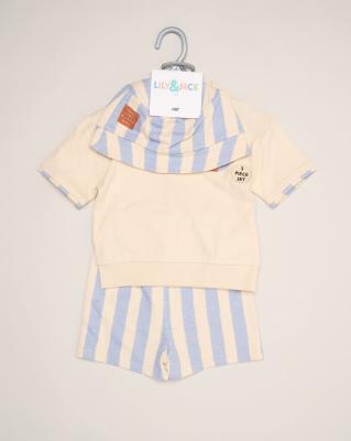 Lily & Jack H12875INF * LJH12875B Striped Hat and Shorts Set (2-4 years)