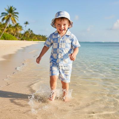 LJH12915-B  Holiday Short, Shirt and Hat Set  (2-4 years)