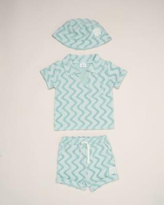 Lily & Jack H12915INF * LJH12915A Geometric Short and Hat set ( 6-24 months)