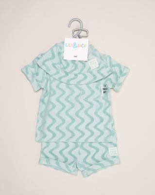 Lily & Jack H12915INF * LJH12915B Geometric Short and Hat set ( 2-4 years)