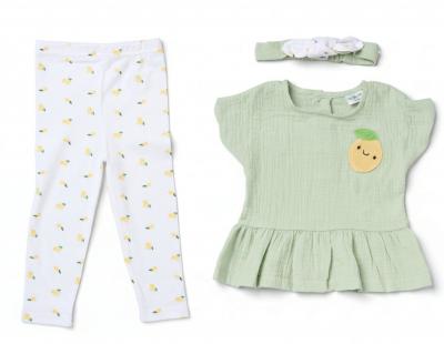 Lily & Jack H13891 INF * LJH13891A Cheesecloth Lemon Set (9-18 months)