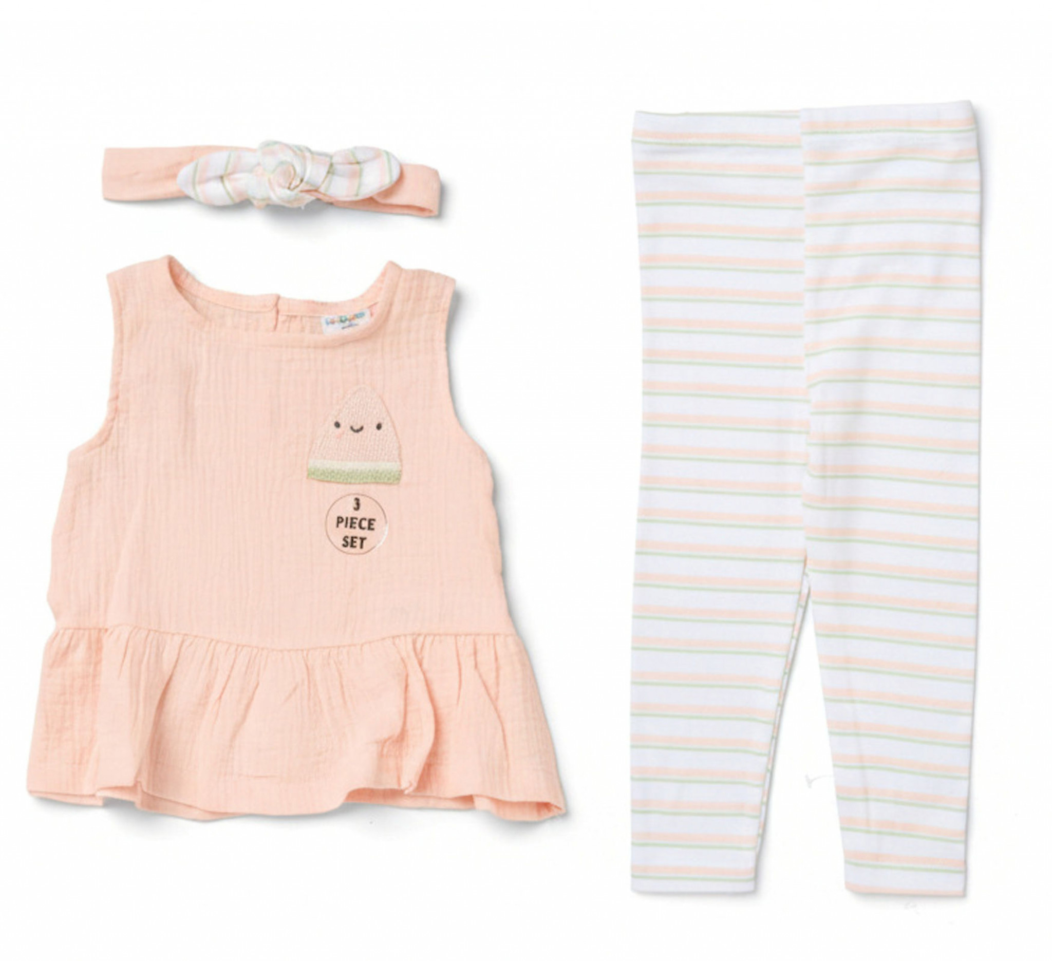 Lily & Jack H14325 INF * LJH14325-B Cheesecloth Water Melon Set (9-18 months)