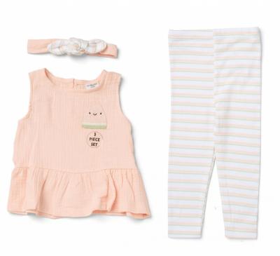 LJH14325-B  Cheesecloth Water Melon Set  (9-18 months)