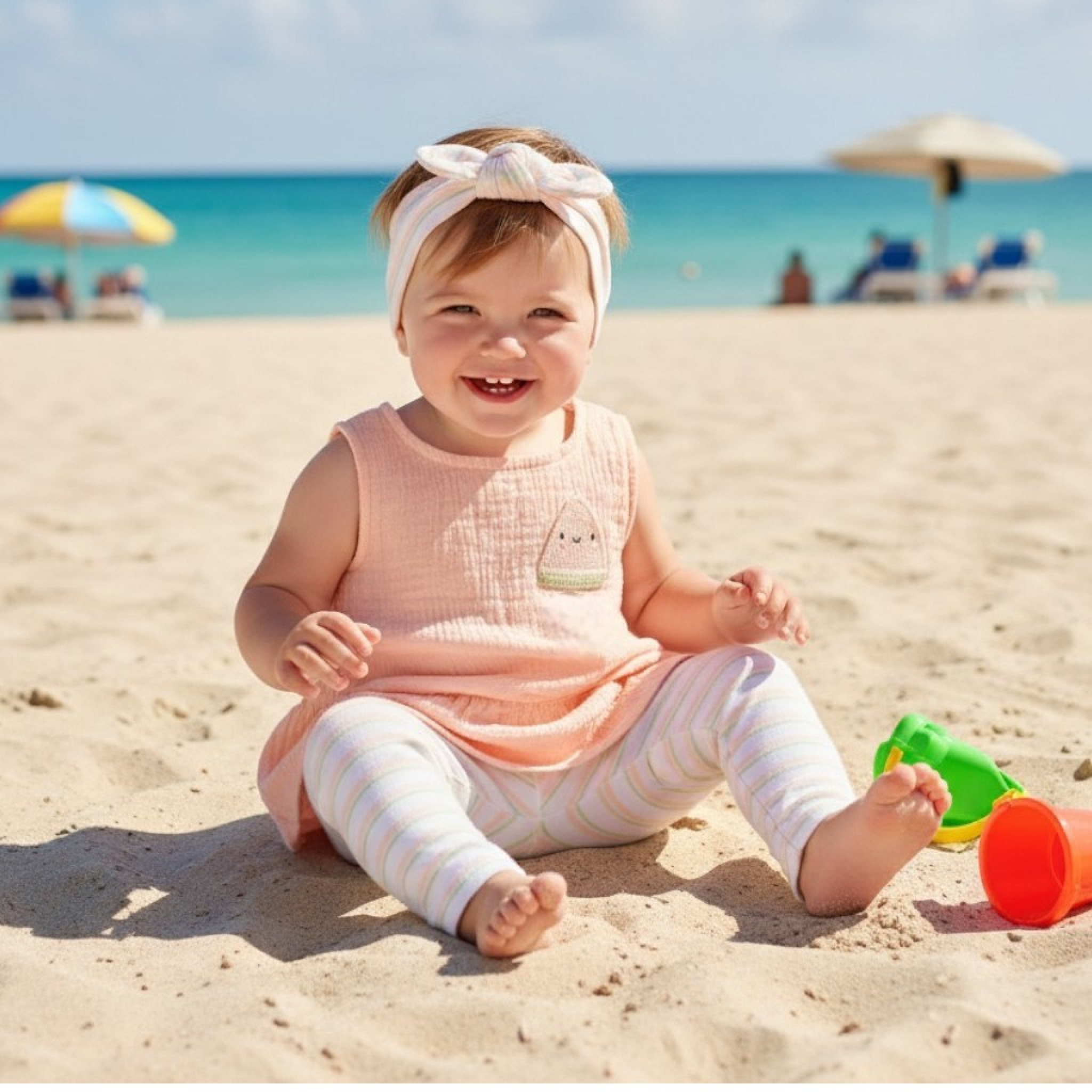 Lily & Jack H14325 INF * LJH14325B Cheesecloth Water Melon Set (9-18 months)