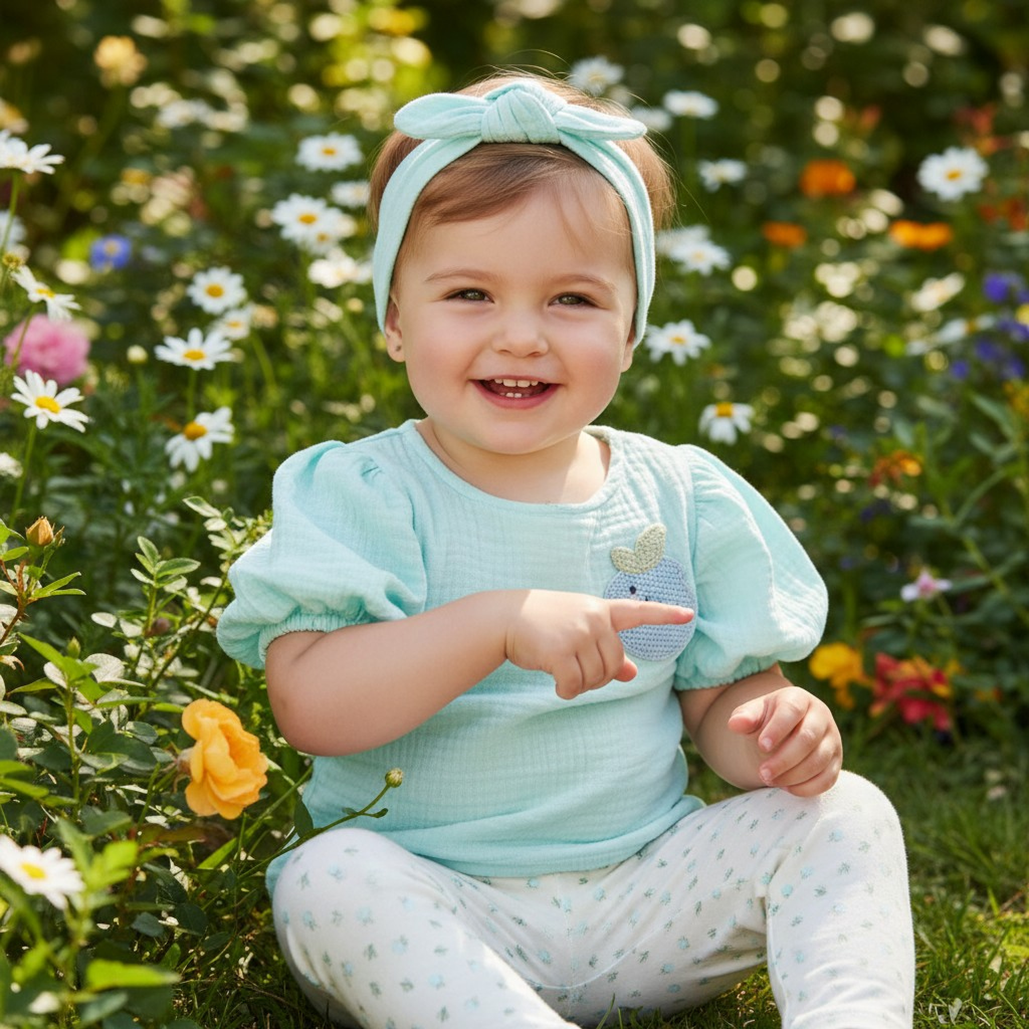 Lily & Jack H14327 INF * LJH14327B Cheesecloth Blueberry Set (9-18 months)