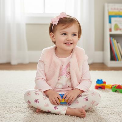 LJJ15547B  Furry Gillet, legging & top "Unicorn"  (2-4 year)