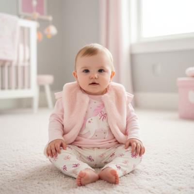 LJJ15547B  Furry Gillet, legging & top "Unicorn"  (2-4 year)