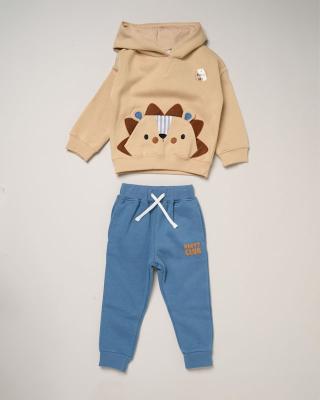 LJJ16031  "Happy Club" Hooded Top and Trousers  (2-4 years)