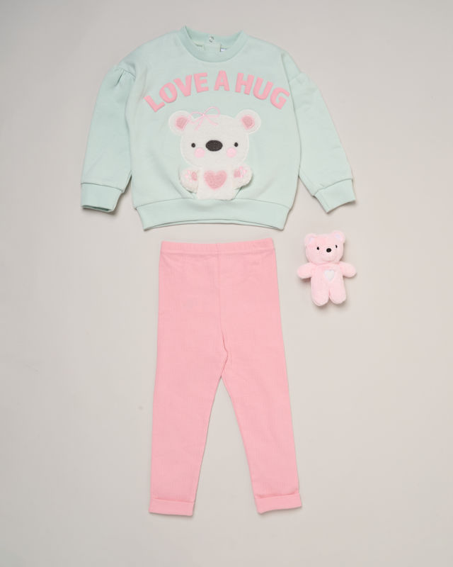 Lily &amp; Jack J16525 * LJJ16525 "Love A Hug" Sweatshort, Trousers and Toy (9-24m)