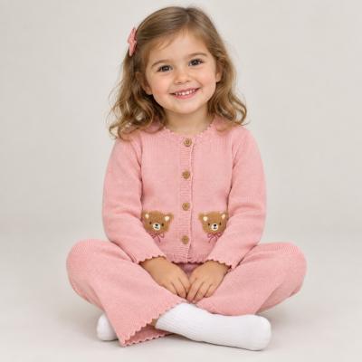 LJJ16739P  Teddy knit top and trousers ( 2-4 years)