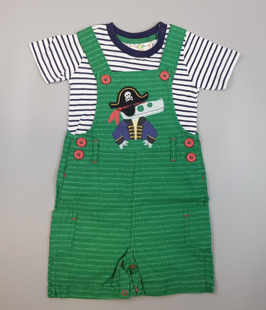 Lily & Jack 5055578169876 LJP16466 "Captain Crocodile" Dungaree Set (6-24 months)