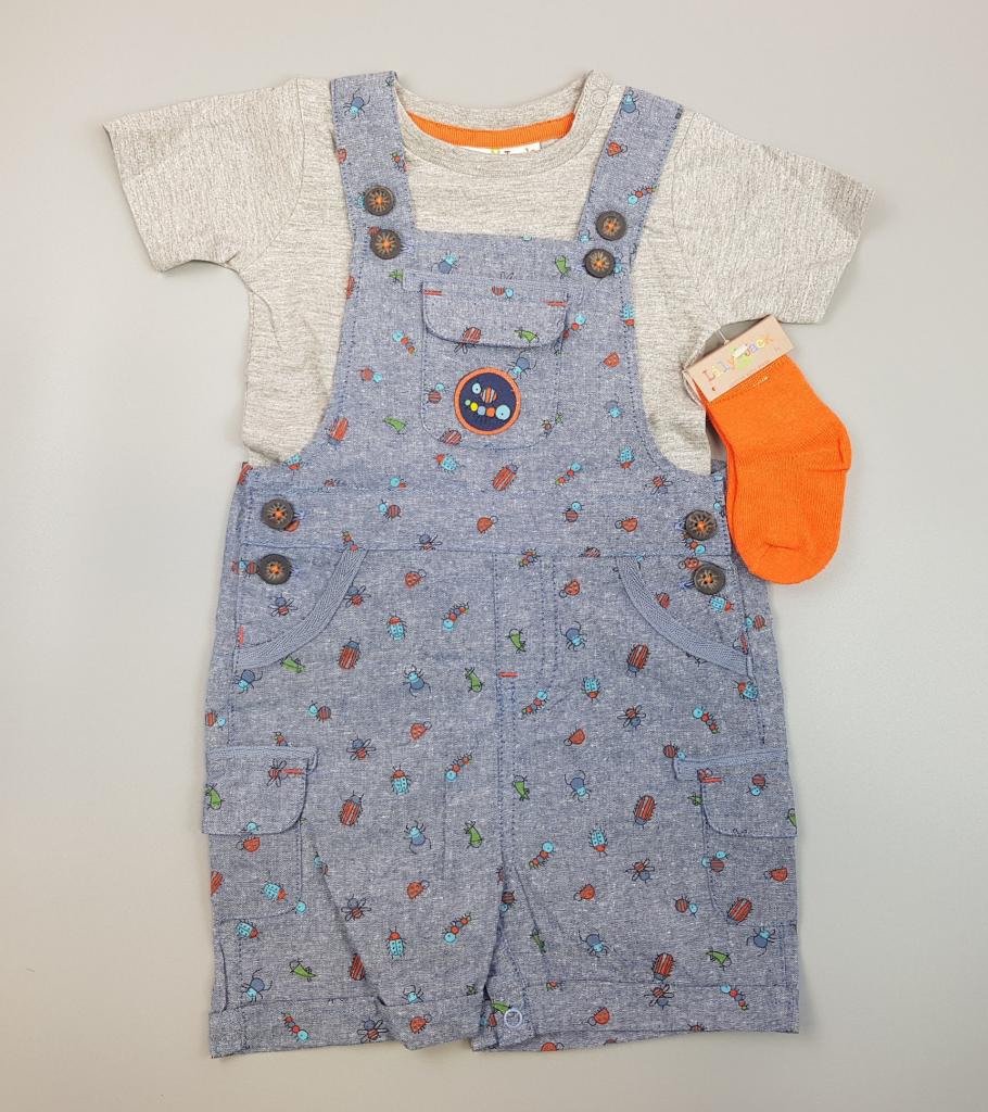 Lily & Jack  5055578169913 LJP16501 Bug Expert Dungaree set with socks (6-24 months)