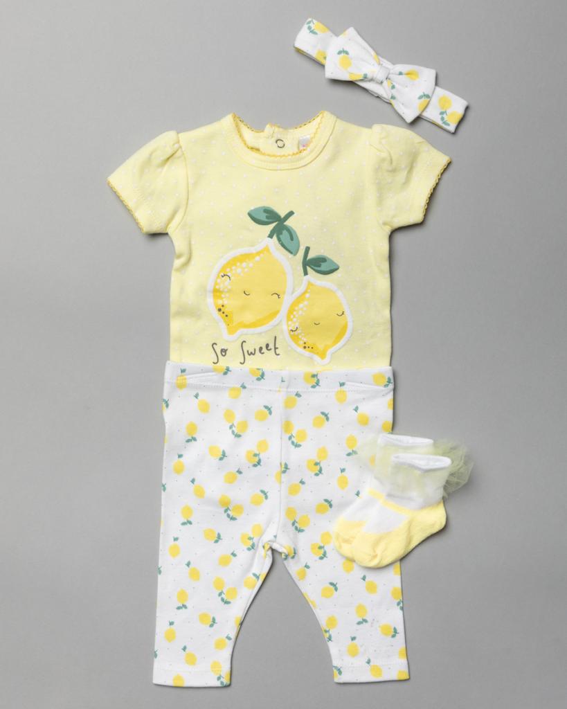 Lily & Jack T19969 5060286765005 LJT20792 4 Piece set Lemon(0-12 months)