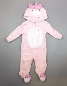 Lily & Jack  5055578174610 LJ_Q17786 Unicorn coral fleece onesie (0-12 months)