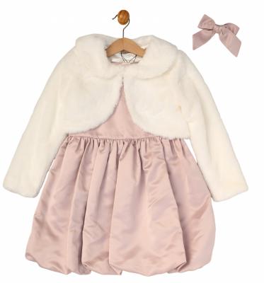 Luna Moon F11217TOD  LMG11217-P Puffball Dress and Jacket Set (3-5 Years)