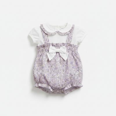 Lollitop Baby BS-0846 0288602608774 LT0846-L Floral bodysuit and play romper ( 3-18 months)