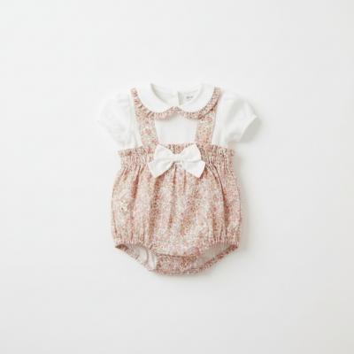 Lollitop Baby BS-0846 0288602608774 LT0846-P Floral bodysuit and play romper ( 3-18 months)