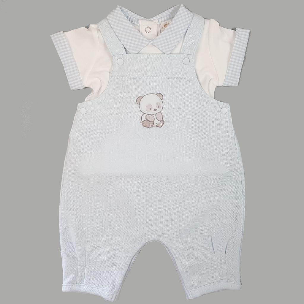 Mintini 5056172078410 MB3231S Bear Dungaree Set (1-6 months)