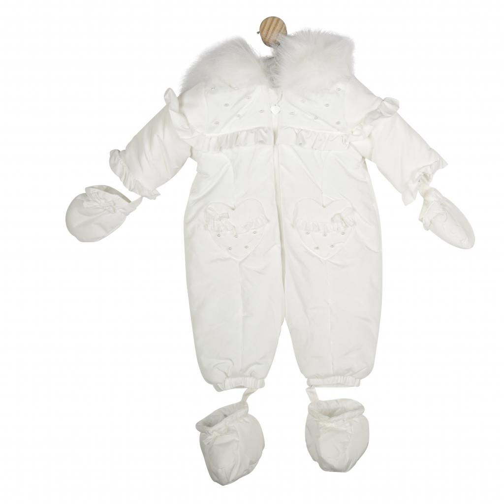 Mintini   MB4713A White beaded Snowsuit (12-24 months)