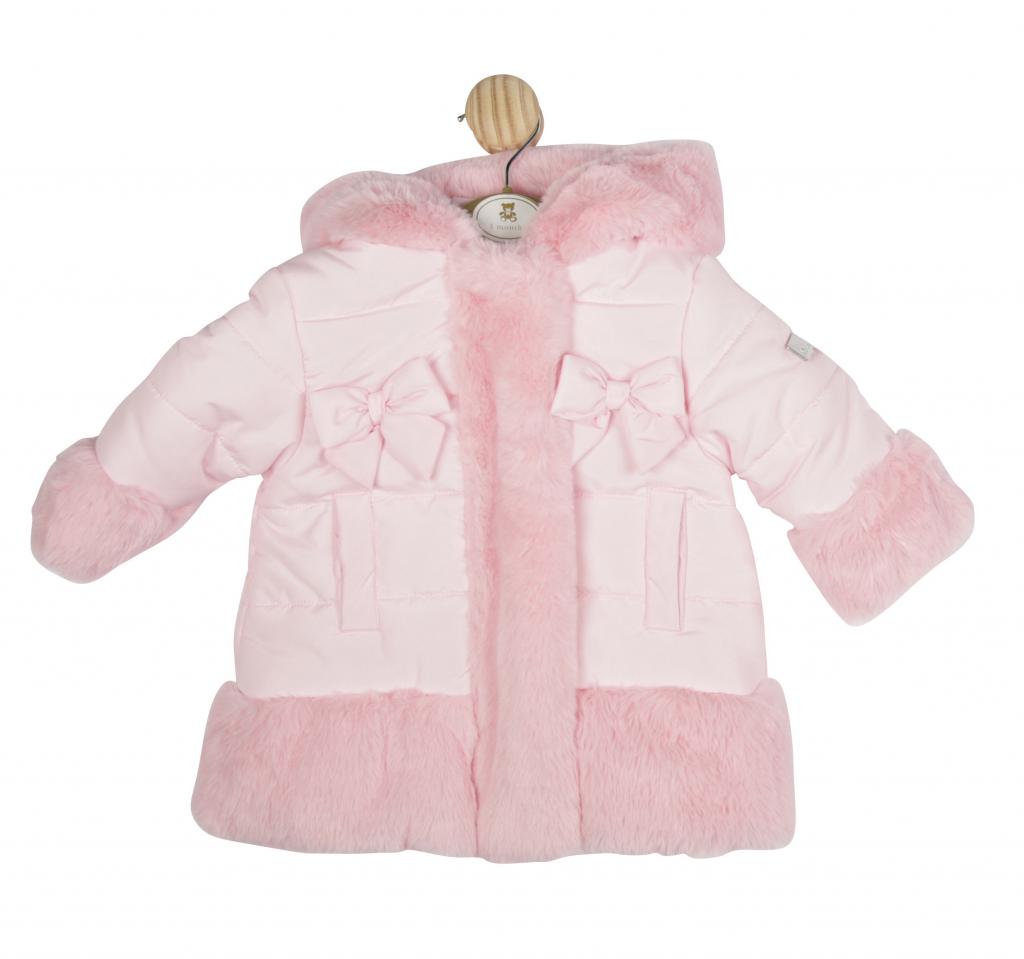 Mintini   MB4717 Pink Bow Coat(3-9 months)