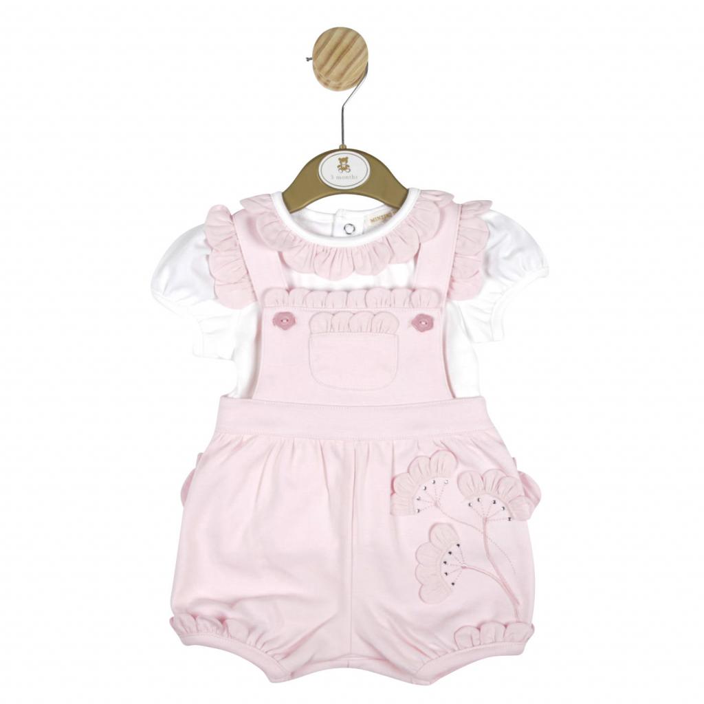 Mintini China  MB4798A Flower Dungaree Set ( 12-24 months)