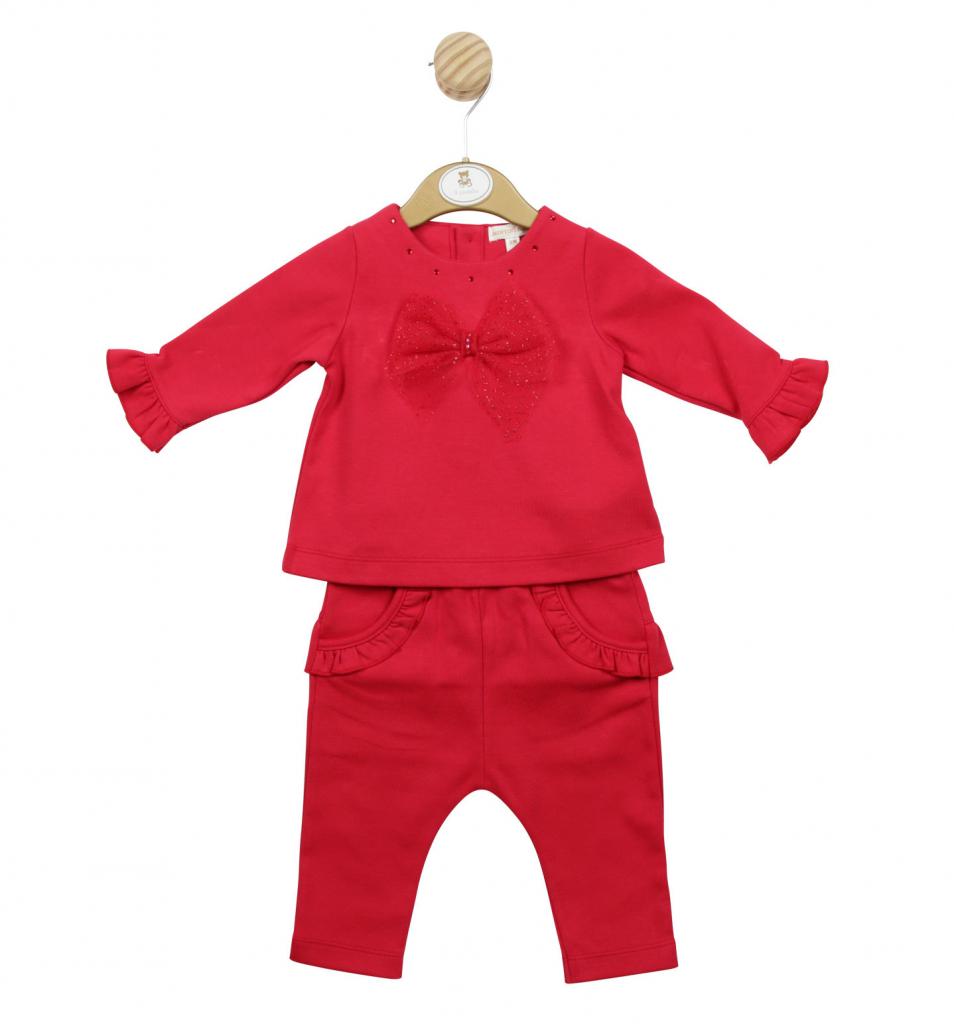 Mintini China  MB5062A Red Frilled Two Piece  ( 12-24 months)