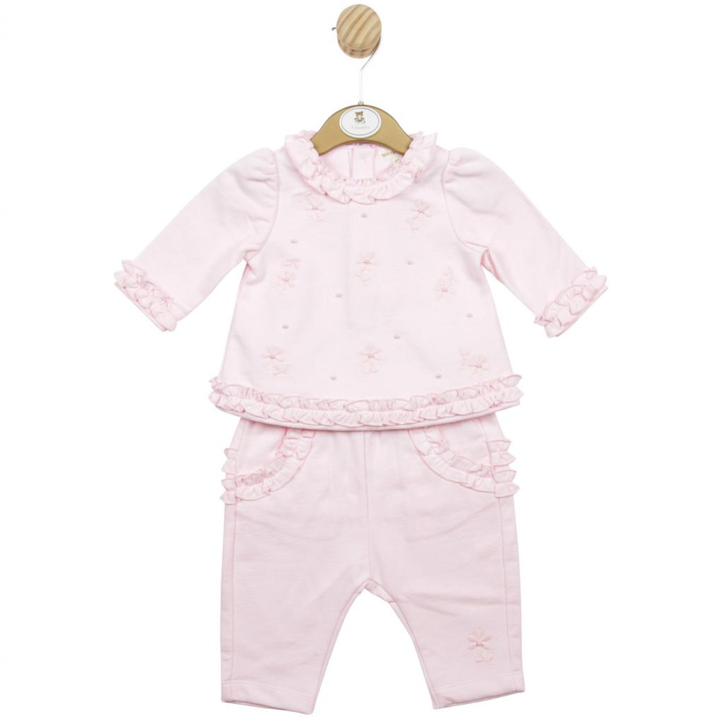 Mintini MB5098  MB5098 Flower and frills  top and trousers(3-9 months)