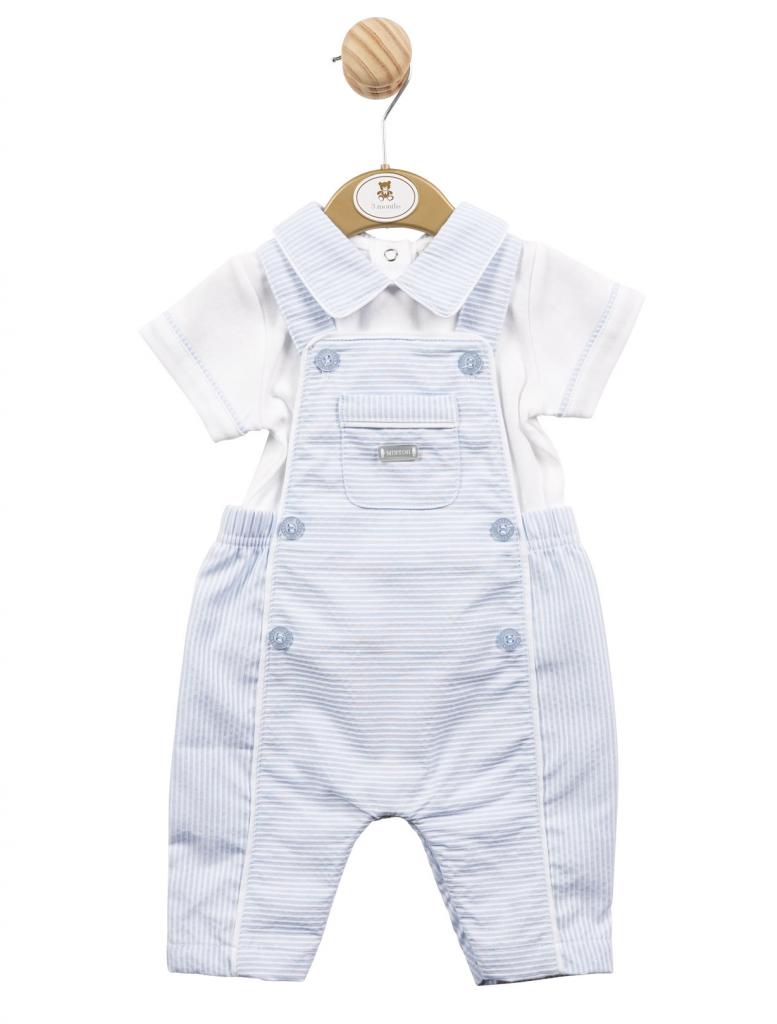 Mintini China * MB5197A Stripe dungaree and shirt(12-24 months)