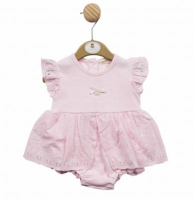 Mintini MB5208A  MB5208A-P Broderie Anglaise Romper (12-24 months)