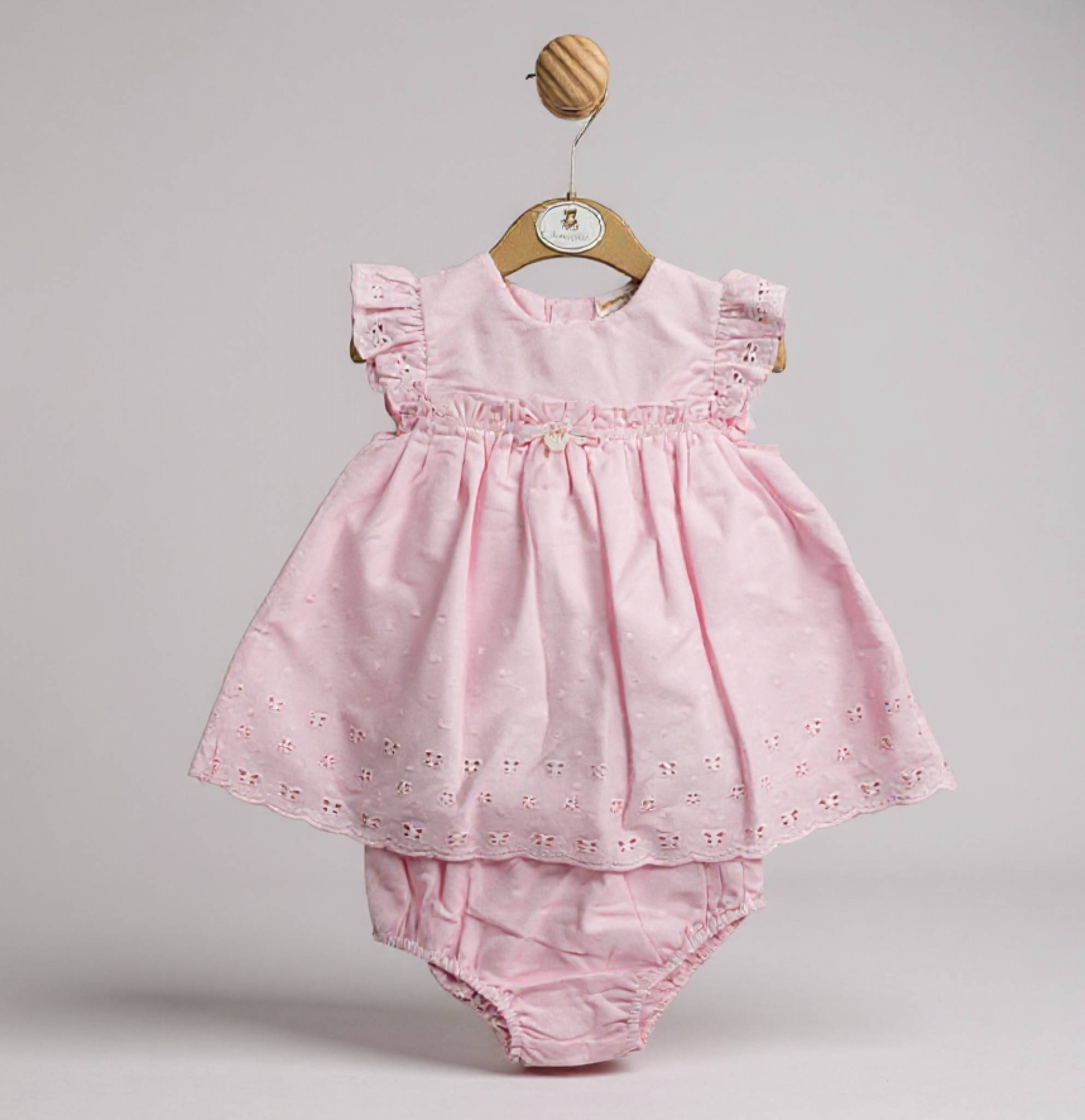 Mintini MB5210A  MB5210AP Broderie Anglaise Dress Set (12-24 months)