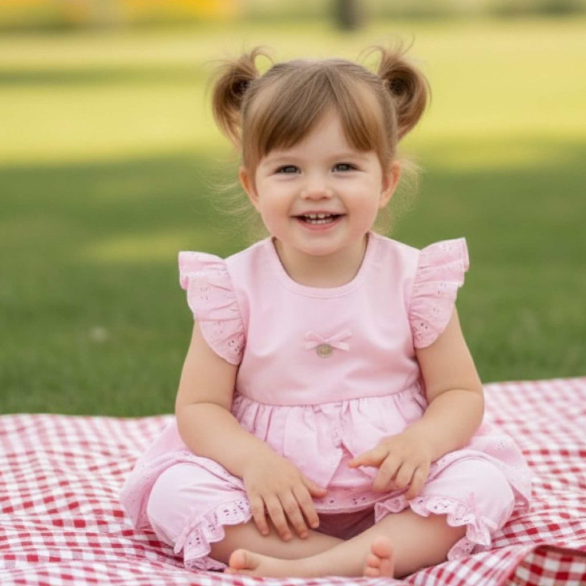 Mintini MB5212  MB5213AP Broderie Anglaise Trouser Set (12-24 months)