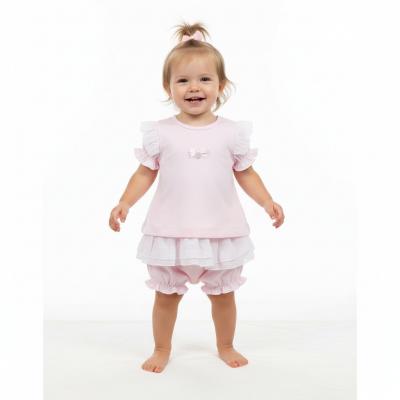 MB5241p  Dobby Frill  Shorts and Top (3-9 months)