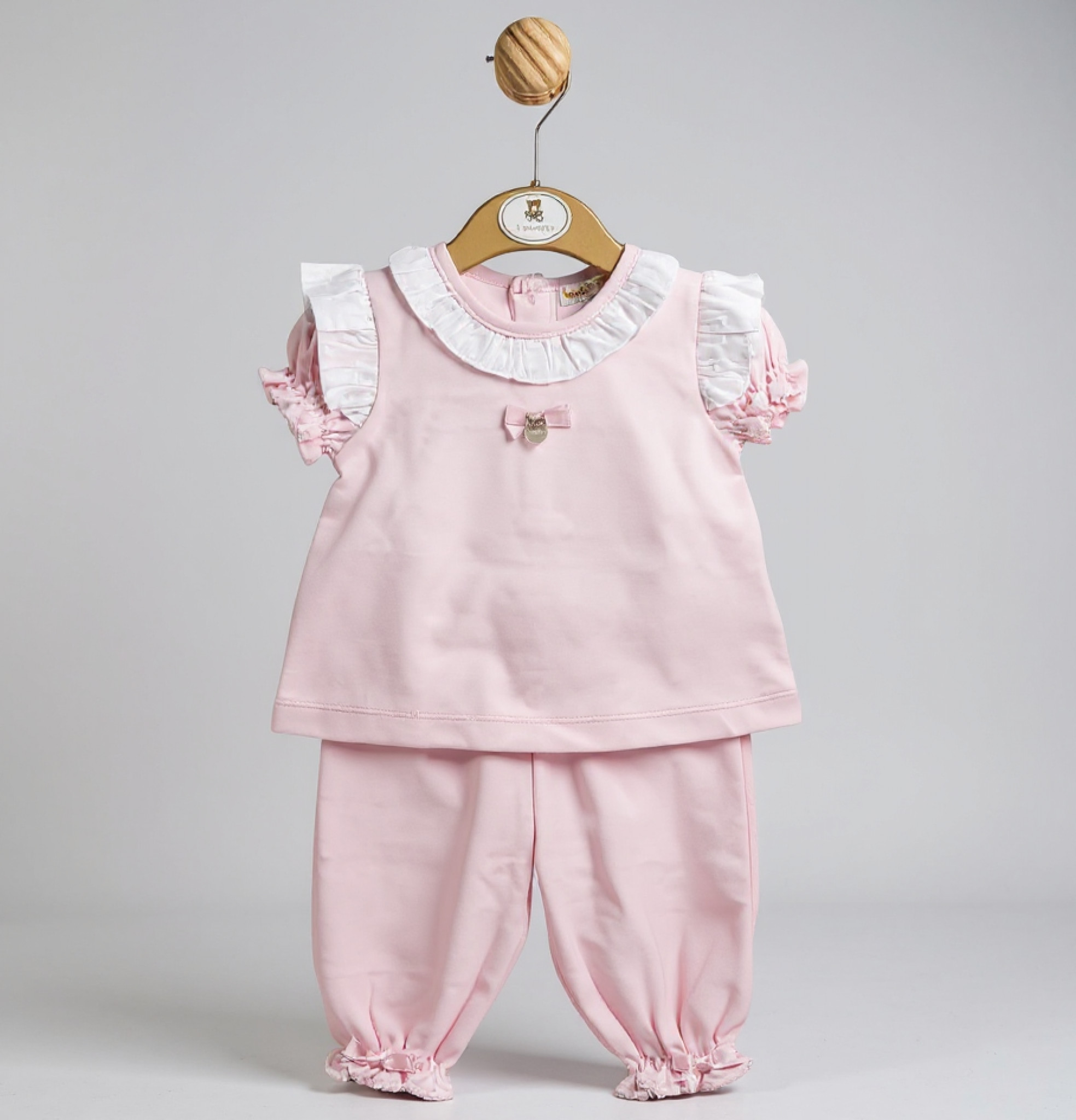 Mintini MB5246  MB5246P Dobby dot trouser Set (3-9 months)