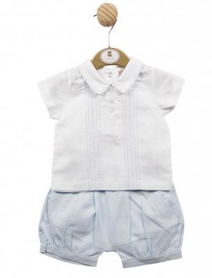 Mintini MB5251A * MB5251-A Embroidered Top and Shorts (12-24 months)