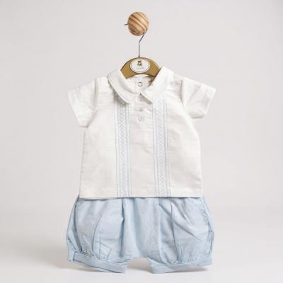 Mintini MB5251A * MB5251A Embroidered Top and Shorts (12-24 months)
