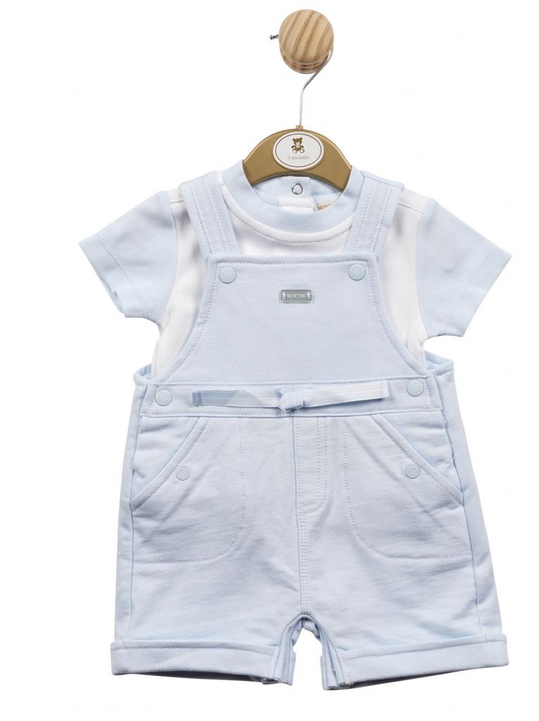 Mintini MB5299A * MB5299A Colour block dungaree and top(12-24 months)