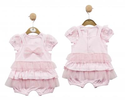 Mintini MB5314 * MB5306-A Ruffle Back Romper Dungaree Set(12-24 months)