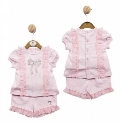 Mintini MB5323 * MB5325AP Sparkle Bow Shorts and Top(12-24 months)