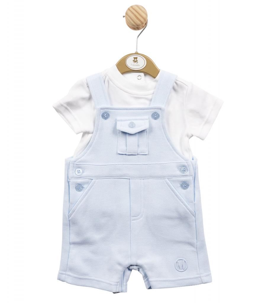 Mintini MB5360A * MB5360A "M" Short Dungaree Set(12-24 months)
