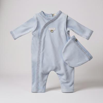 Mintini MB5381  MB5381A-S Brocade Overall 3 Piece Set (1-6 months)