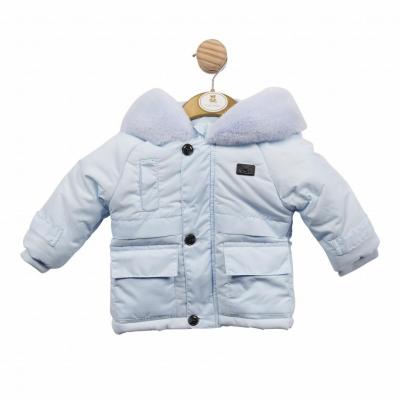 Mintini  5056590116312 MB5425 Blue Fur Trimmed Coat (3-9 months)